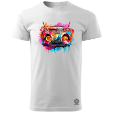 Magnolion Retró boombox v2 férfi póló - 19 szín, S-3XL férfi póló