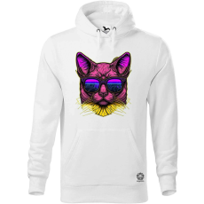Magnolion Retró hullám macska szemüvegben v4 férfi pulóver - 19 szín, S-5XL