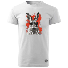 Magnolion Retró nyuszi v12 férfi póló - 19 szín, S-3XL