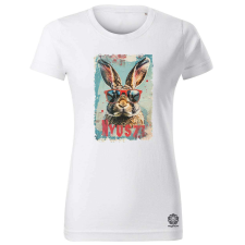 Magnolion Retró nyuszi v13 női póló - 19 szín, XS-2XL női póló