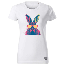 Magnolion Retró nyuszi v7 női póló - 19 szín, XS-2XL női póló