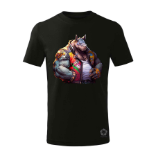 Magnolion Rocksteady anime fanart v1 gyerek póló - 11 szín, 4-12 éves gyerek póló