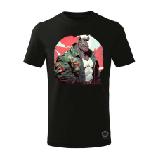 Magnolion Rocksteady anime fanart v8 gyerek póló - 11 szín, 4-12 éves gyerek póló