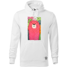Magnolion Rózsaszín oroszlán v1 férfi pulóver - 19 szín, S-5XL