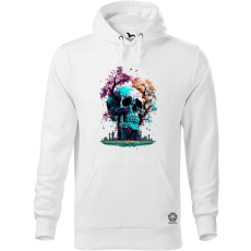 Magnolion Színes koponya sziluett v2 férfi pulóver - 19 szín, S-5XL