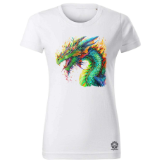 Magnolion Színes sárkány rajz v1 női póló - 19 szín, XS-2XL