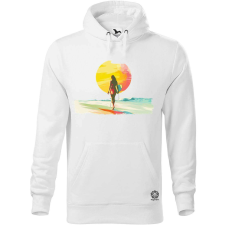 Magnolion Szörfös lány v2 férfi pulóver - 19 szín, S-5XL férfi pulóver, kardigán