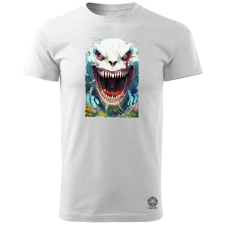 Magnolion Szürreál fehér szörny férfi póló - 19 szín, S-3XL férfi póló