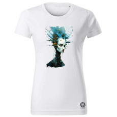 Magnolion Szürreál kiborg páva v7 női póló - 19 szín, XS-2XL