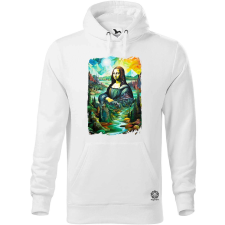 Magnolion Szürreális Mona Lisa v1 férfi pulóver - 19 szín, S-5XL férfi pulóver, kardigán