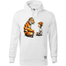 Magnolion Tigris és gyerek rajz férfi pulóver - 19 szín, S-5XL férfi pulóver, kardigán