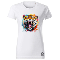 Magnolion Üvöltő tigris v1 női póló - 19 szín, XS-2XL