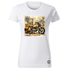 Magnolion Vintage kollázs motor női póló - 19 szín, XS-2XL