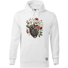 Magnolion Virágba borult szív férfi pulóver - 19 szín, S-5XL