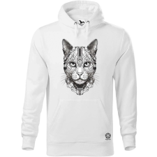 Magnolion Vonalrajz cyberpunk macska v2 férfi pulóver - 19 szín, S-5XL férfi pulóver, kardigán