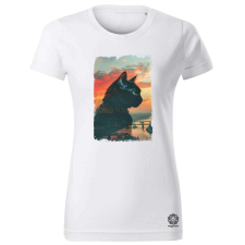 Magnolion Vörös cica BP v2 női póló - 19 szín, XS-2XL női póló