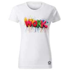 Magnolion Work felirat v4 női póló - 19 szín, XS-2XL