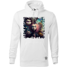 Magnolion Zöldszemű Nő és macskája férfi pulóver - 19 szín, S-5XL