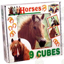 Magyar Gyártó Lovas mesekocka 9db-os puzzle, kirakós