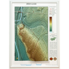 Magyar Honvédség - HM Térképészeti Kht. Zrínyi - Újvár dombortérkép Magyar Honvédség 27x37cm térkép