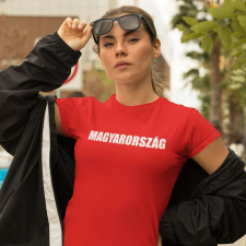 Magyarország feliratos női póló - egyedi mintás, 12 szín, S-2XL női póló