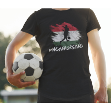  Magyarország feliratú focis fekete póló egyedi ajándék