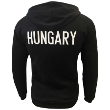 Magyarország pulóver felnőtt kapucnis-zippes HUNGARY fekete férfi pulóver, kardigán