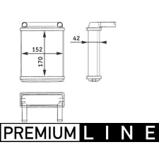 Mahle Hőcserélő, belső tér fűtés MAHLE AH 128 000P autóalkatrész