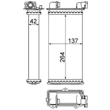 Mahle Hőcserélő, belső tér fűtés MAHLE AH 94 000S autóalkatrész