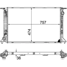 Mahle hűtő, motorhűtés CR 1133 000P autóalkatrész