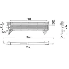 Mahle hűtő, motorhűtés CR 2636 000P autóalkatrész