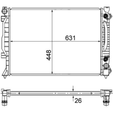 Mahle hűtő, motorhűtés MAHLE CR 1686 000S autóalkatrész