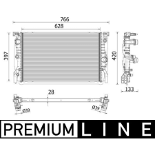Mahle hűtő, motorhűtés MAHLE CR 2223 000P autóalkatrész