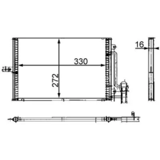 Mahle kondenzátor, klíma AC 317 000S autóalkatrész
