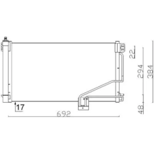 Mahle kondenzátor, klíma AC 347 001S autóalkatrész