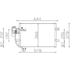Mahle kondenzátor, klíma AC 351 000S autóalkatrész