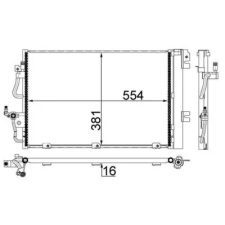 Mahle kondenzátor, klíma AC 377 001S autóalkatrész