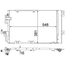 Mahle kondenzátor, klíma AC 378 000S autóalkatrész