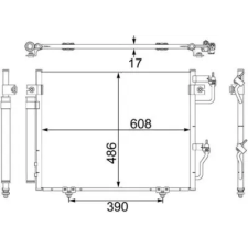 Mahle kondenzátor, klíma AC 475 001S autóalkatrész