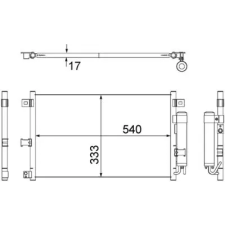 Mahle kondenzátor, klíma AC 507 000S autóalkatrész