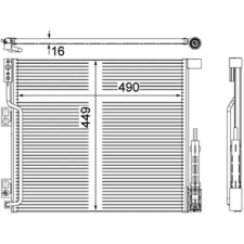 Mahle kondenzátor, klíma AC 570 000P autóalkatrész