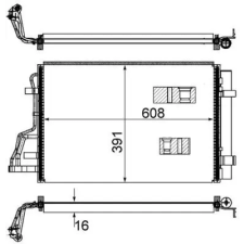 Mahle kondenzátor, klíma AC 697 000S autóalkatrész