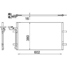 Mahle kondenzátor, klíma AC 725 000S autóalkatrész