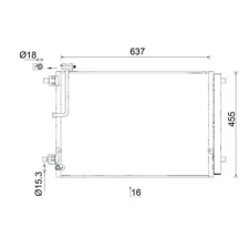 Mahle kondenzátor, klíma AC 949 000S autóalkatrész