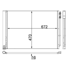 Mahle kondenzátor, klíma MAHLE AC 567 000S autóalkatrész