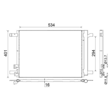 Mahle kondenzátor, klíma MAHLE AC 772 000S autóalkatrész