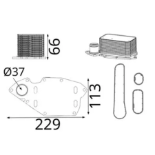 Mahle Olajhűtő, motorolaj CLC 423 000S autóalkatrész