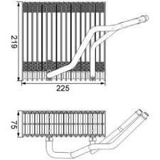 Mahle párologtató, klímaberendezés AE 38 000S autóalkatrész