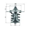 Mahle termosztát, hűtőfolyadék MAHLE TX 84 77