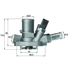 Mahle termosztát, hűtőfolyadék TI 147 80 autóalkatrész